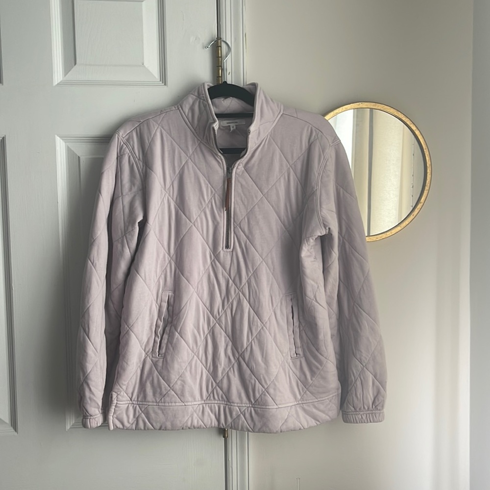 quilted quarter zip